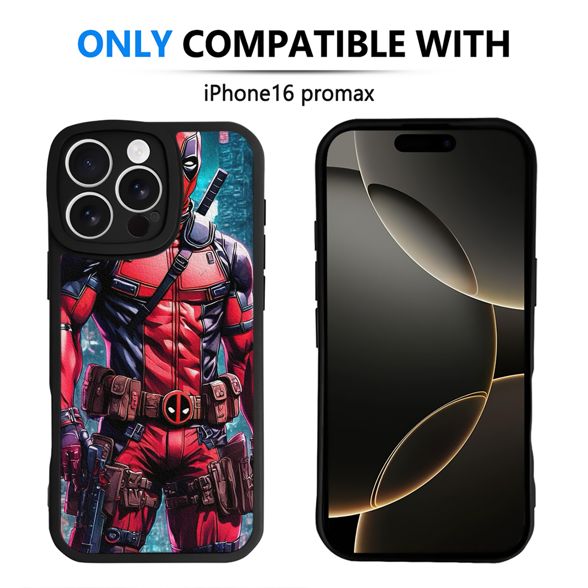 （画像用） Deadpool デッドプール 【iPhone 16シリーズ対応】シリコンスマホケース（レザー調） 材質：シリコン